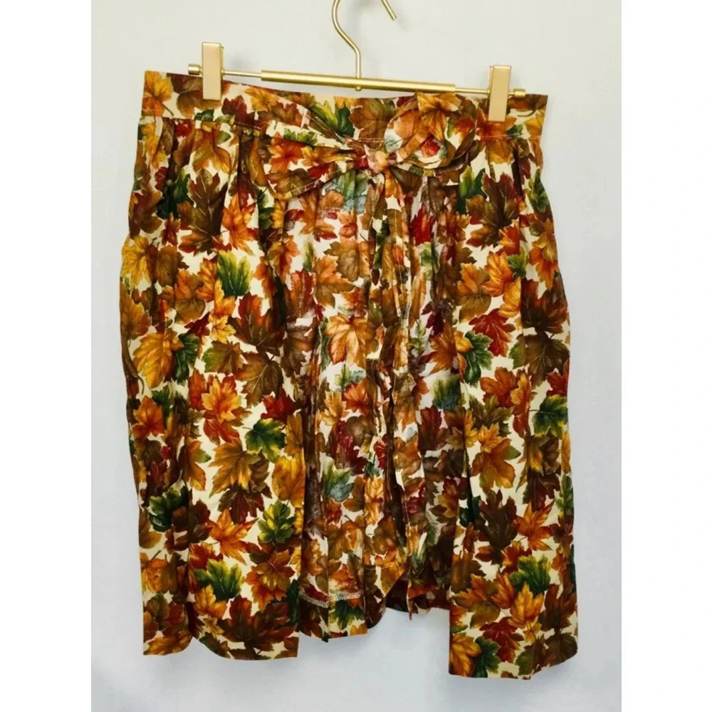 Women's‎ Handmade Vintage kitchen apron Skirt One Size brown Orange